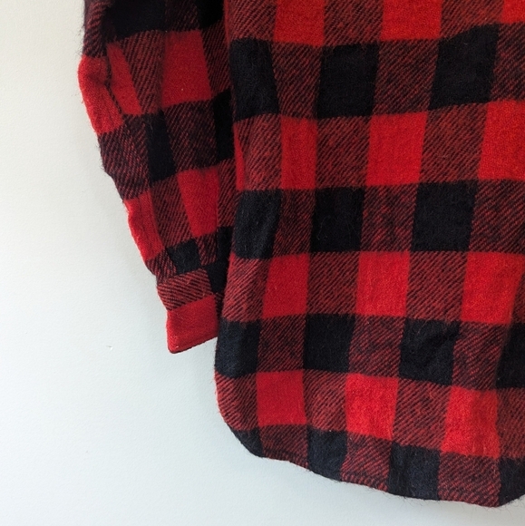 Vintage 70s Buffalo Plaid Shacket Flannel - Picture 10 of 13